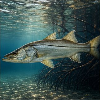 Common snook near mangrove habitat