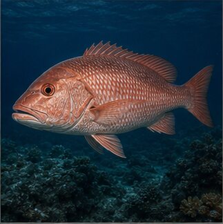 Red snapper above a reef